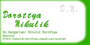 dorottya mikulik business card